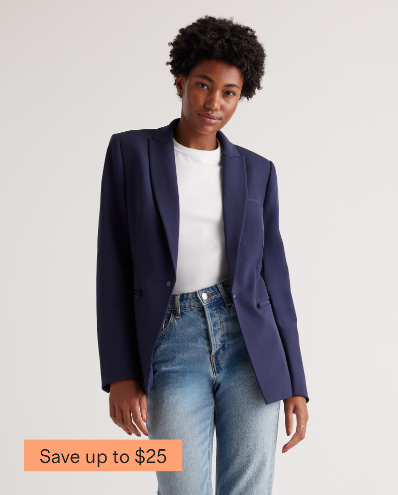 Scuba Single Breasted Convertible Blazer