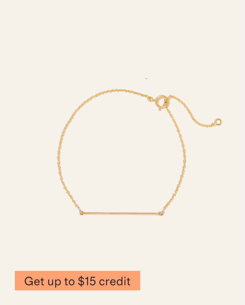 14k Gold Lariat Bracelet