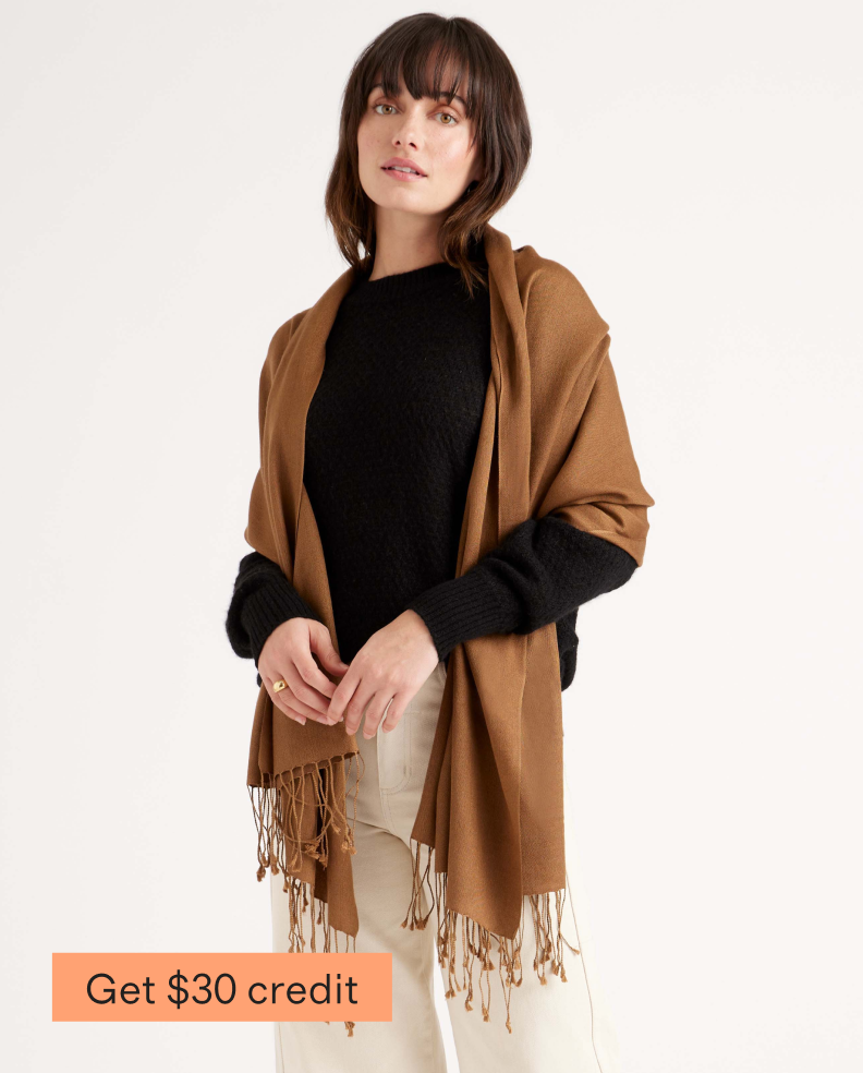 Featherweight Cashmere Silk Fringe Scarf