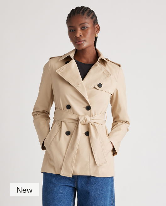 Comfort Stretch Short Trench Coat