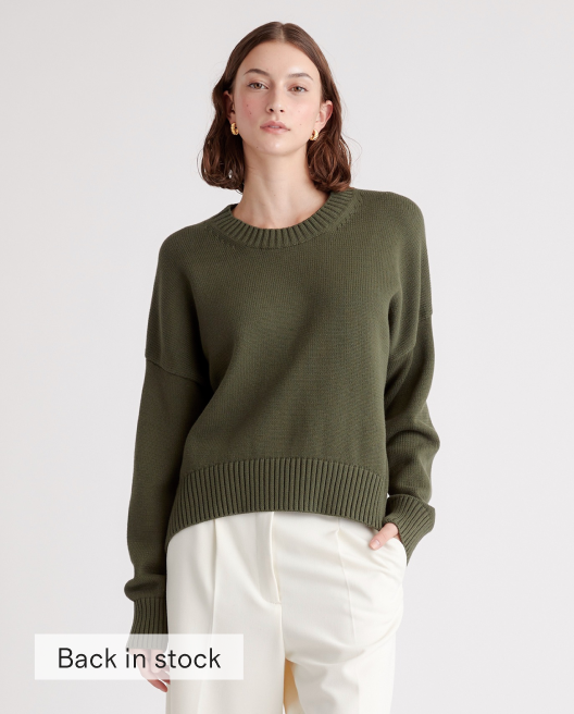 100% Organic Cotton Boyfriend Crew Sweater