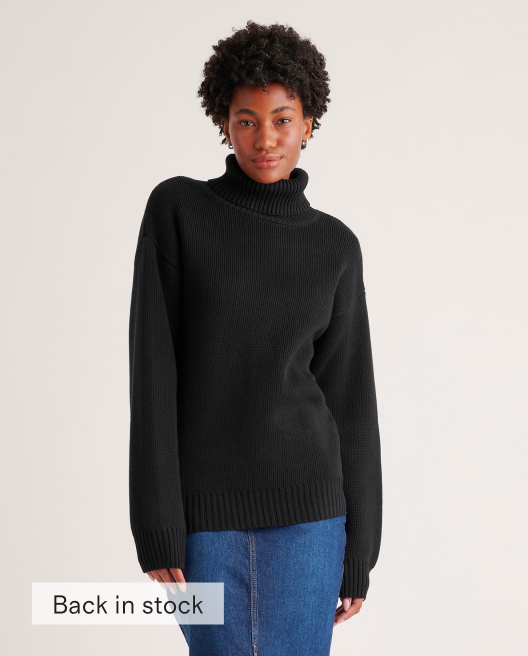100% Organic Cotton Turtleneck Sweater