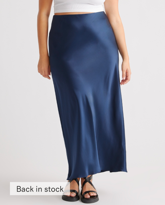 100% Washable Silk Maxi Skirt