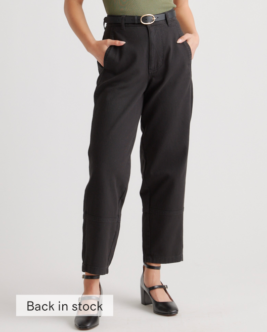 Organic Stretch Cotton Twill Barrel Pant