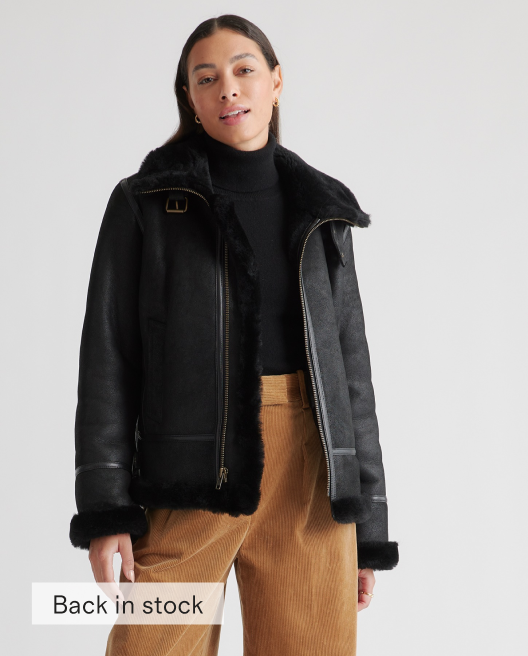 100% Shearling Bomber Jacket