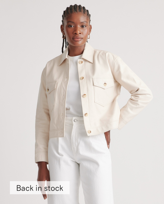 100% Leather Cropped Jacket