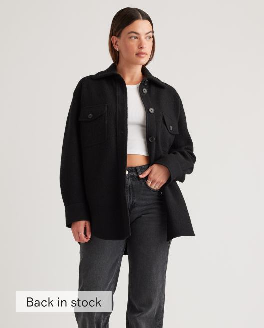 100% Merino Wool Shirt Jacket