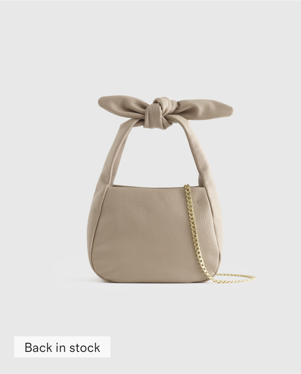 Italian Leather Mini Bow Bag
