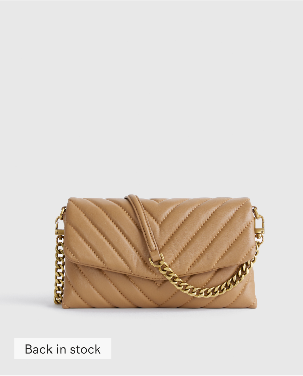 Italian Leather Quilted Wallet Crossbody
