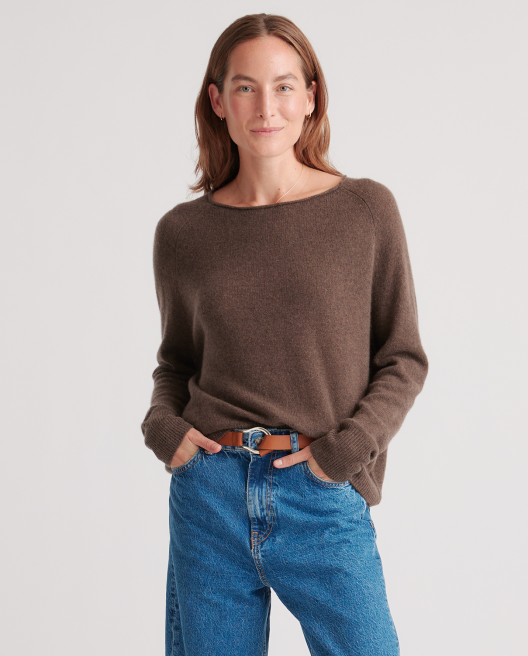 Mongolian Cashmere Boatneck Sweater