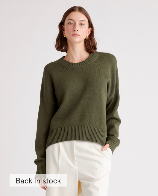 100% Organic Cotton Boyfriend Crew Sweater