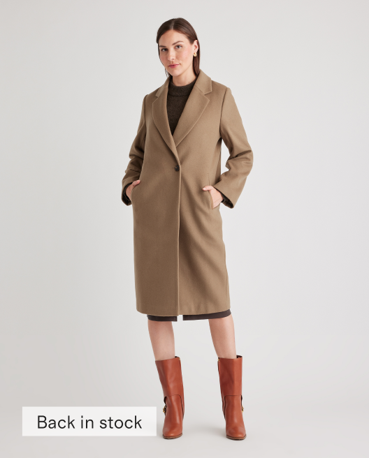 Italian Wool Classic Single-Breasted Coat