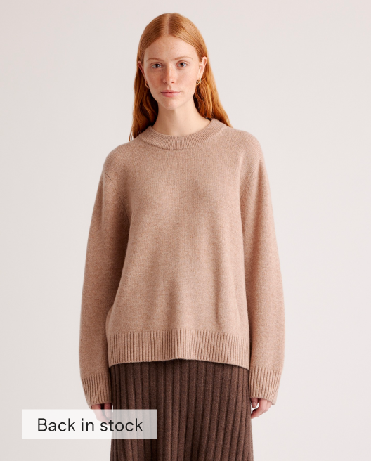 Mongolian Cashmere Oversized Crewneck Sweater
