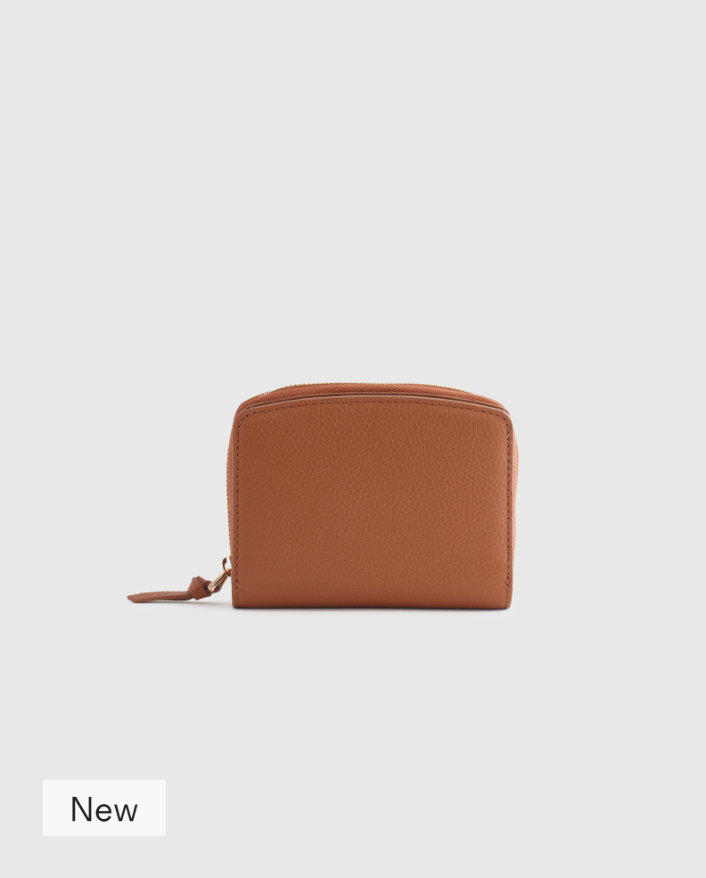 Italian Pebbled Leather Compact Wallet