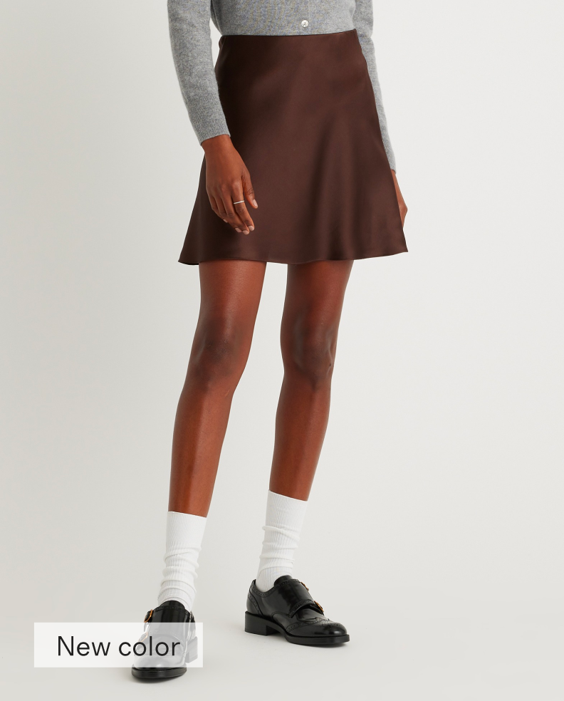 100% Washable Silk Mini Skirt