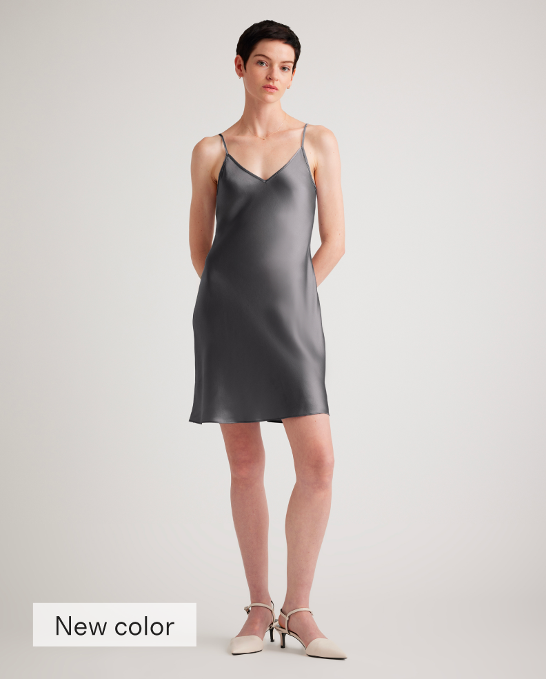 100% Washable Silk Mini Slip Dress