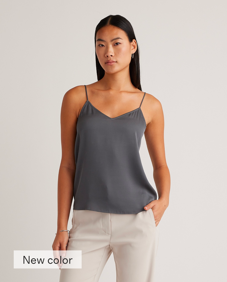 Washable Stretch Silk V-Neck Cami