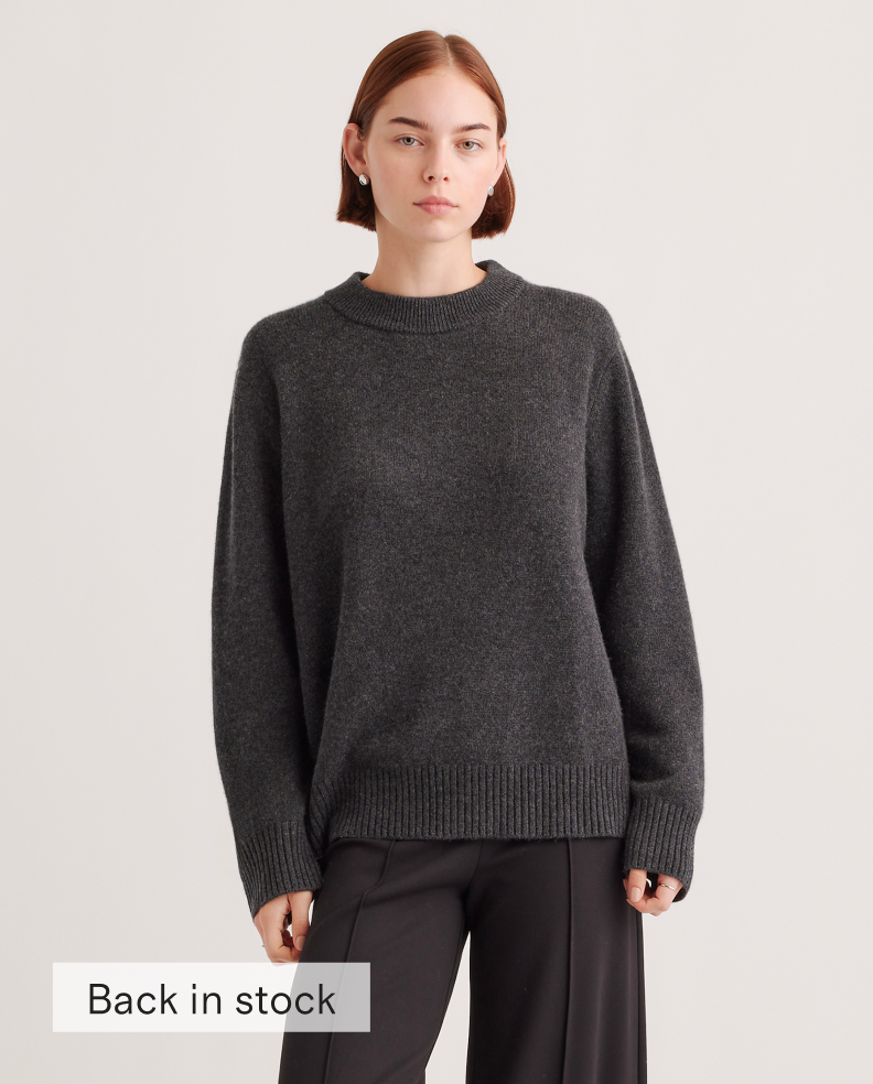 Mongolian Cashmere Oversized Crewneck Sweater
