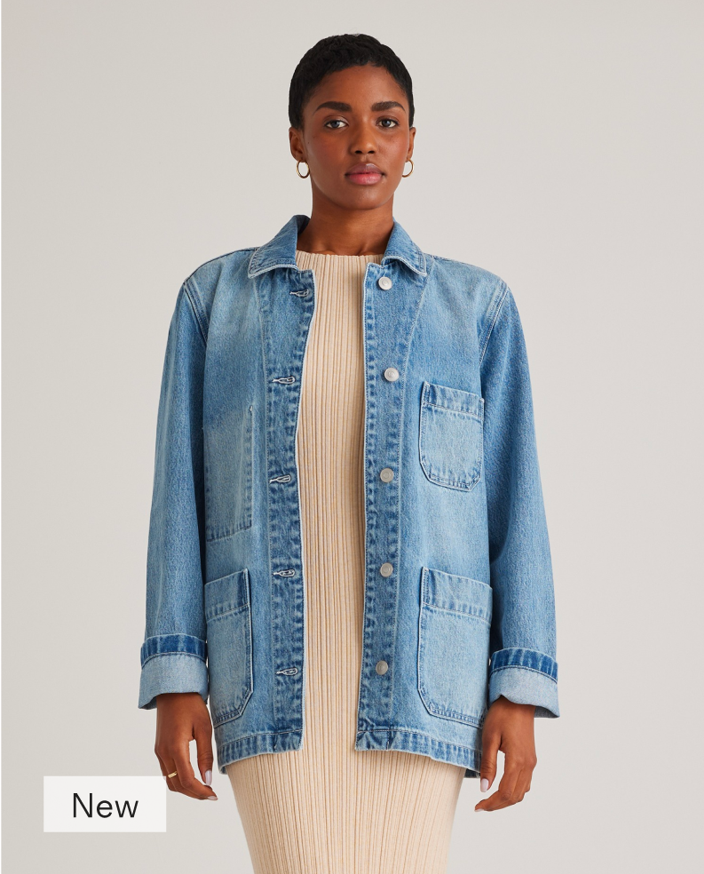 100% Organic Cotton Denim Chore Jacket