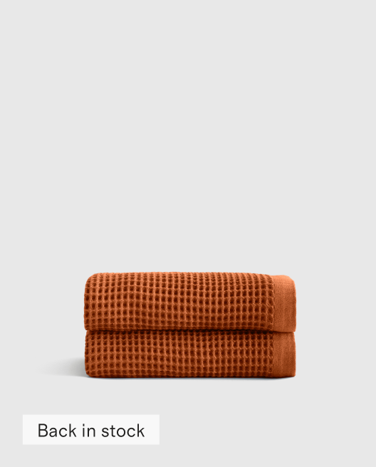 Organic Turkish Waffle Bath Towels (Set of 2)