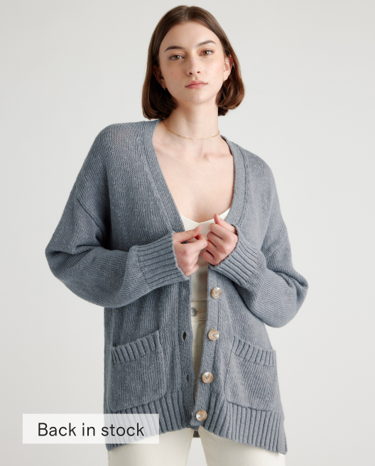 Cotton Linen Relaxed Cardigan