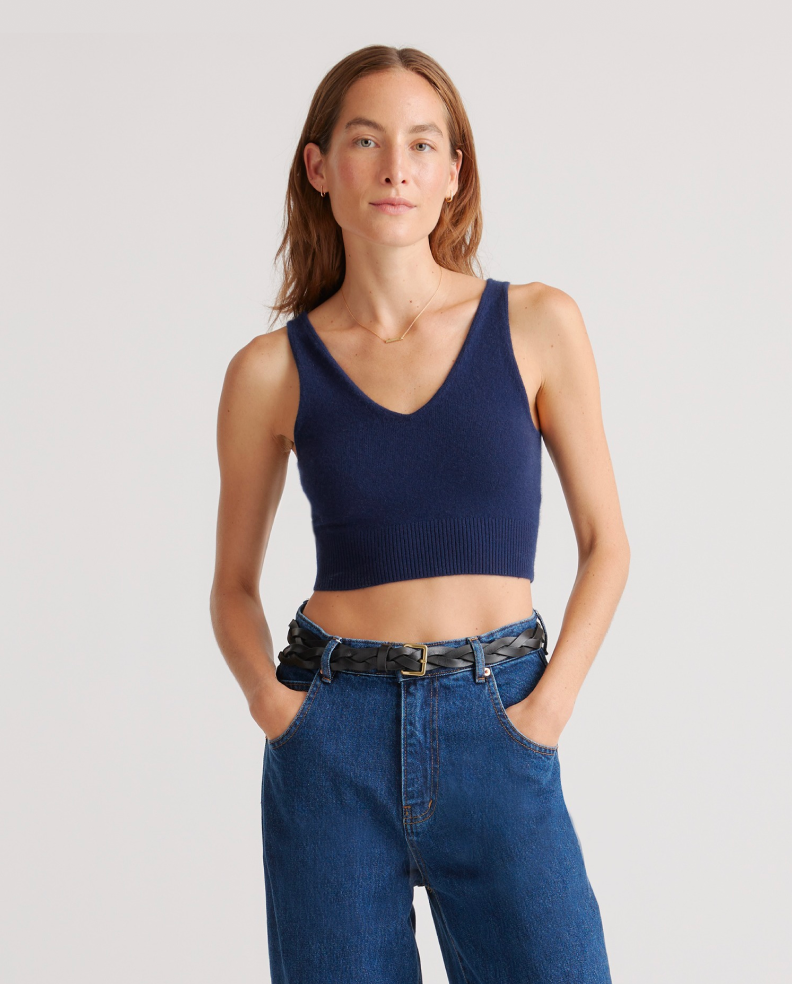 Mongolian Cashmere Cropped Tank