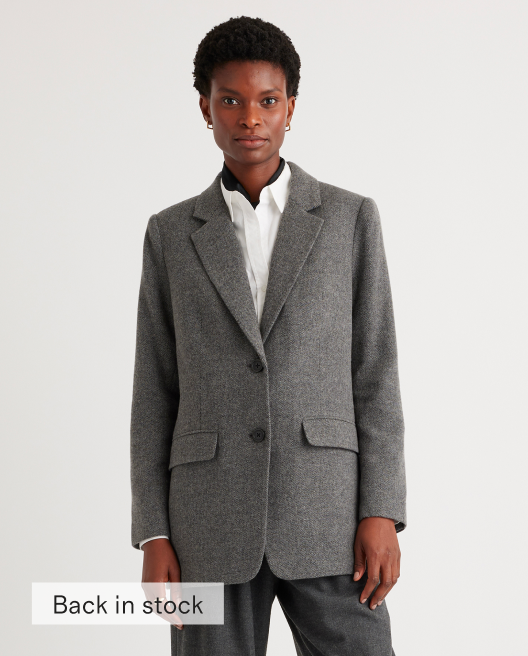Italian Wool Oversized Blazer