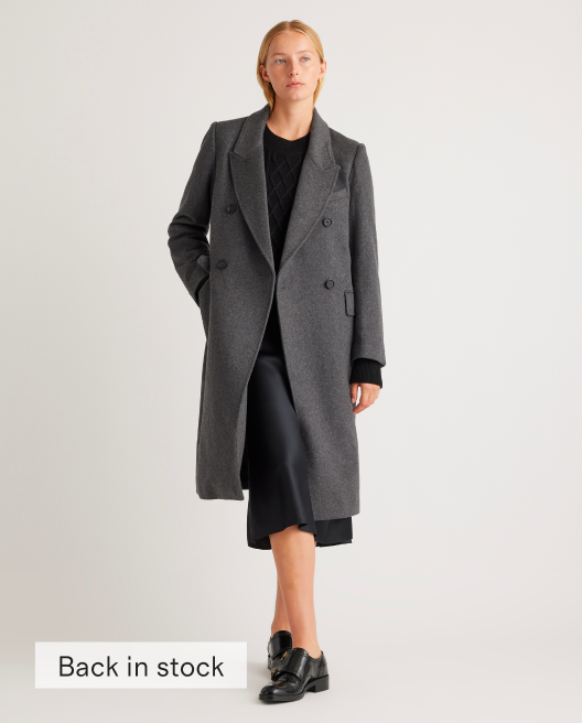 Italian Wool Double-Breasted Coat