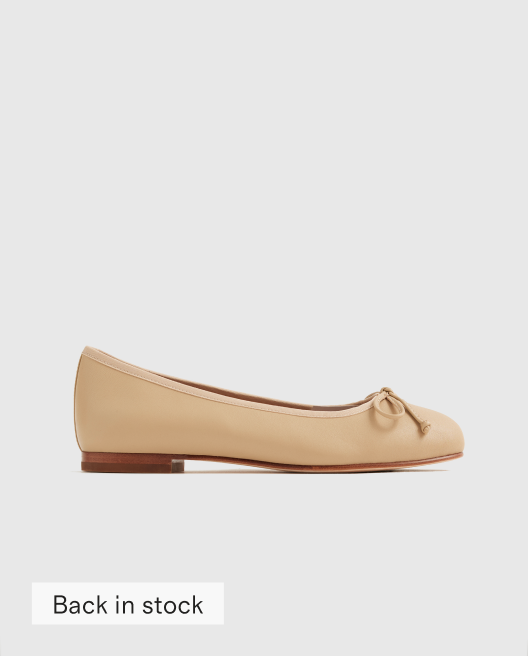 Italian Leather Bow Ballet Flat