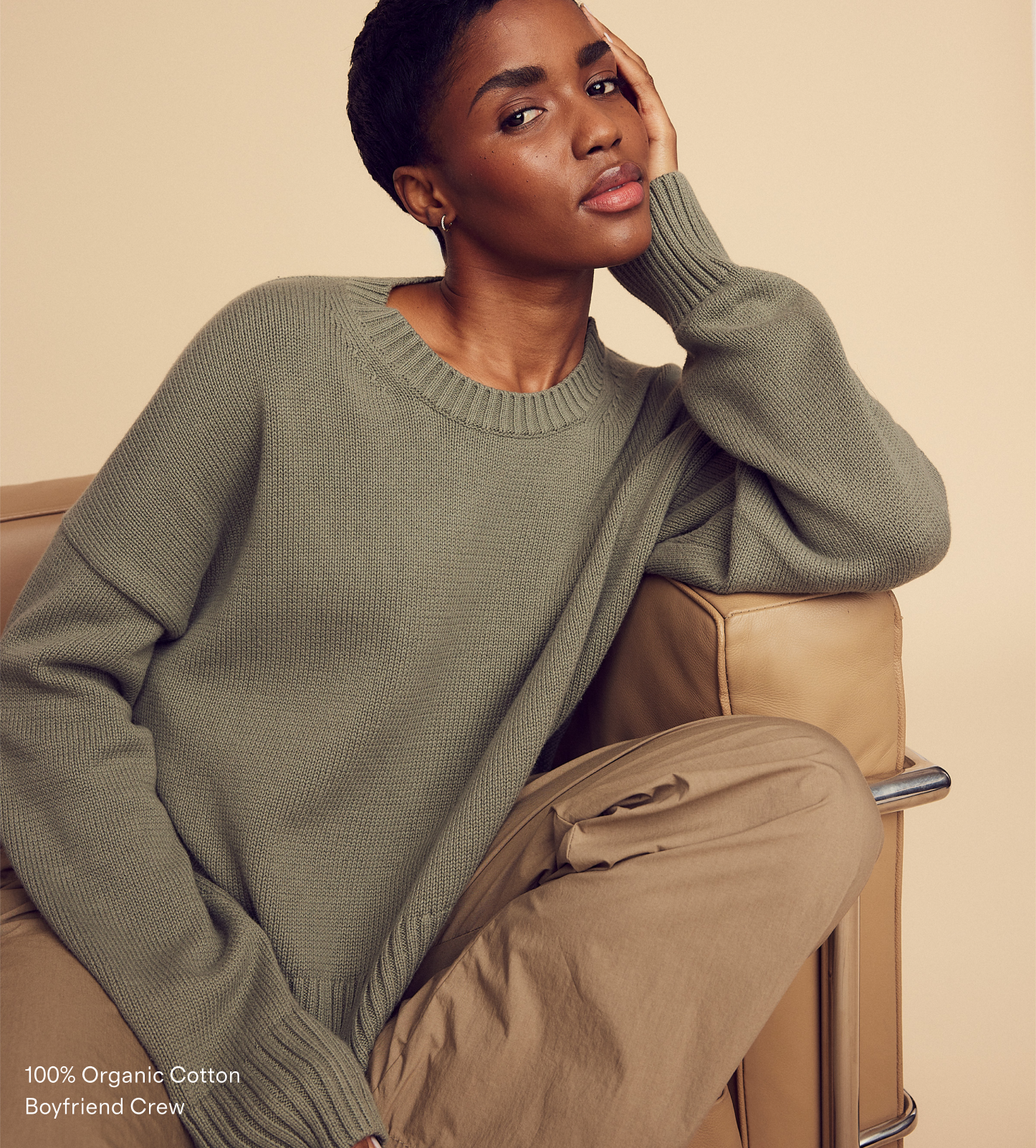100% Organic Cotton Boyfriend Crew