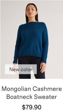 Mongolian Cashmere Boatneck Sweater