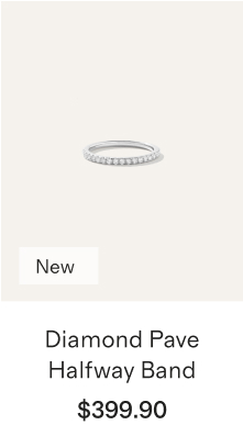 Diamond Pave Halfway Band