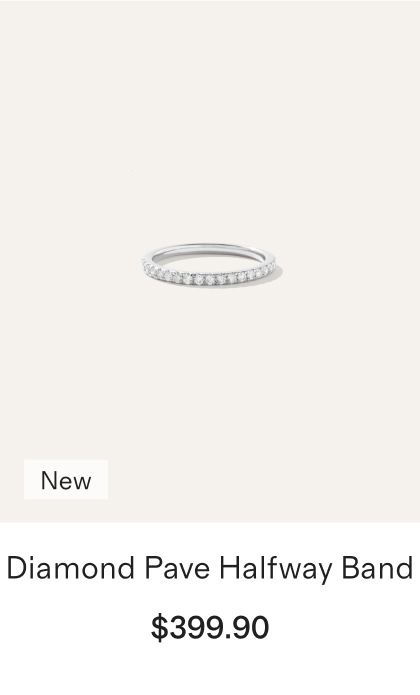 Diamond Pave Halfway Band