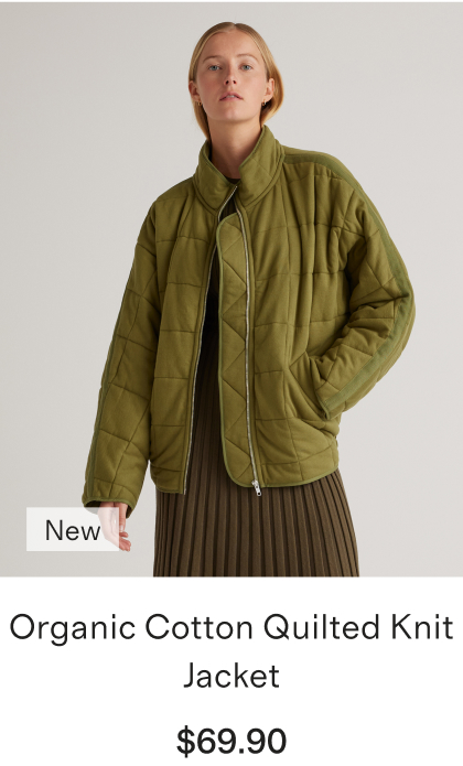 Organic Cotton Quilted Knit Jacket