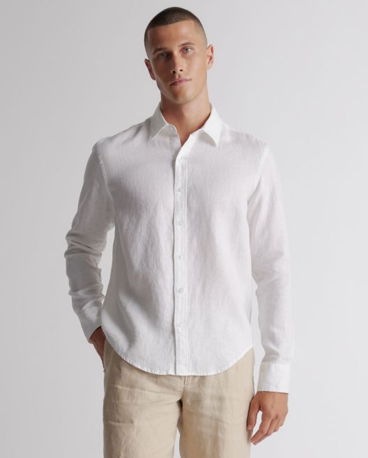 100% European Linen Long Sleeve Shirt