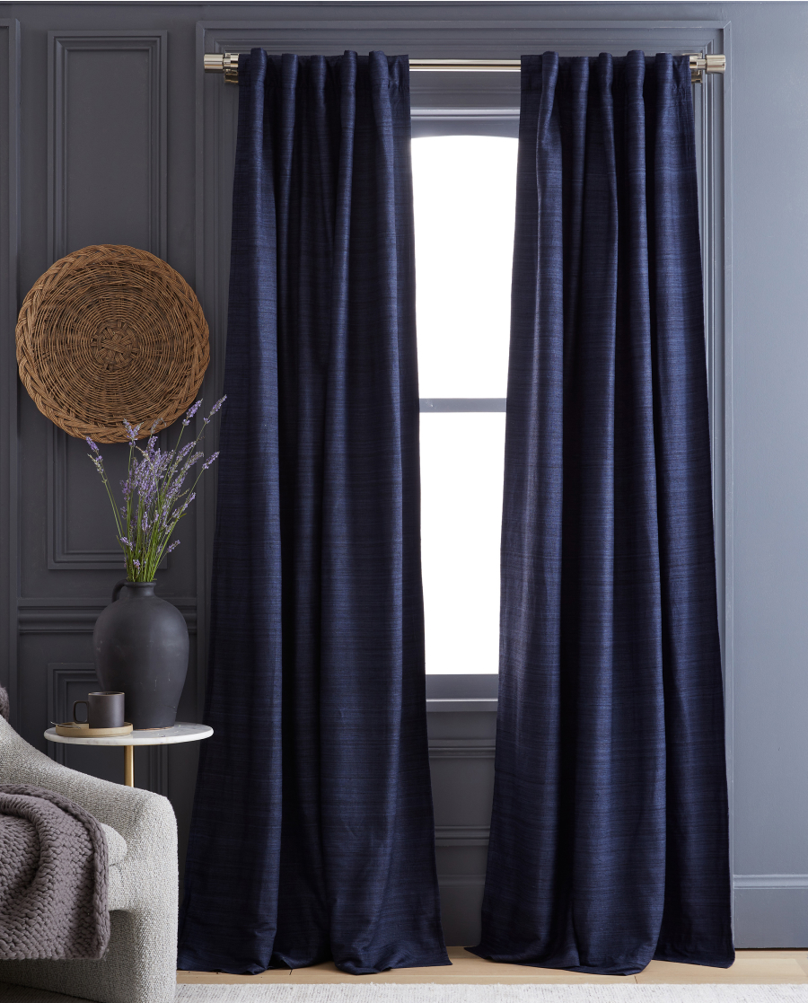 Raw Silk Blackout Curtain