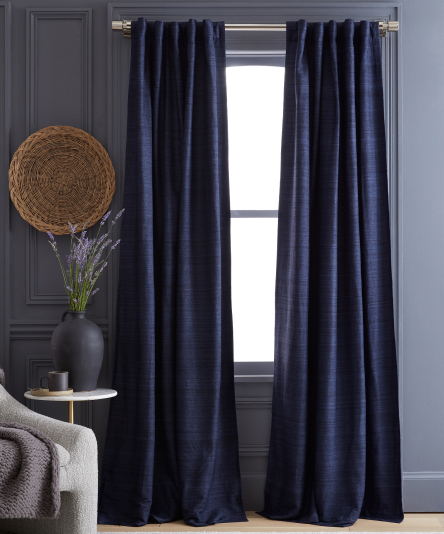 Raw Silk Blackout Curtain