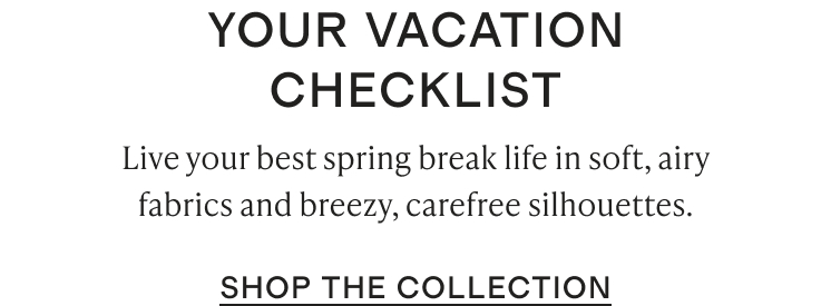 YOUR VACATION CHECKLIST