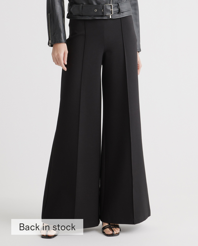 Ultra-Stretch Ponte Super Wide Leg Pant