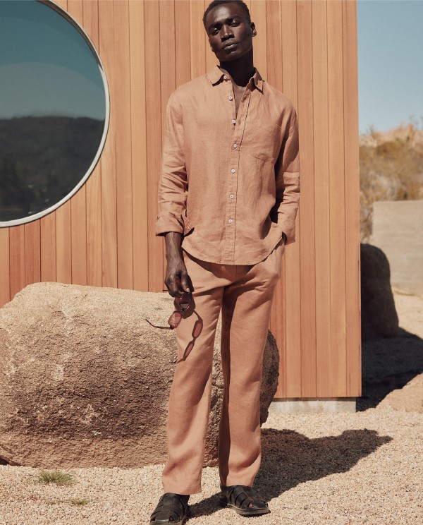 100% European Linen Drawstring Beach Pant