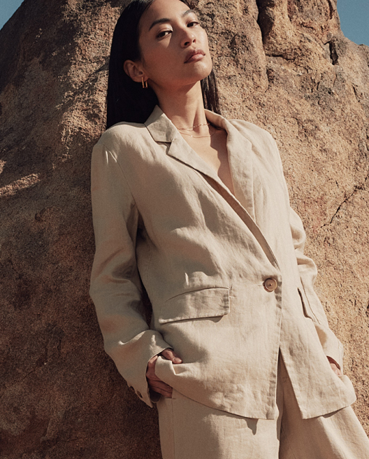 100% European Linen Blazer
