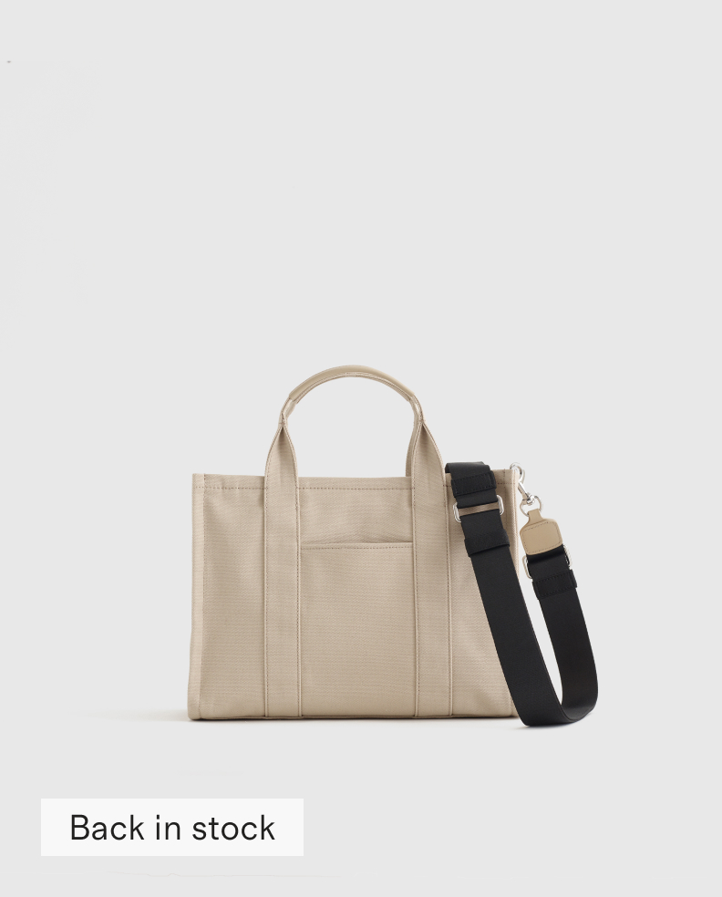 100% Organic Canvas Small Crossbody Tote