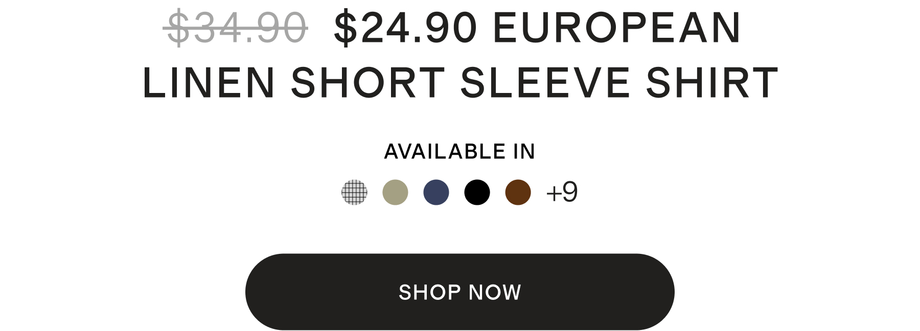 EUROPEAN LINEN SHORT SLEEVE SHIRT