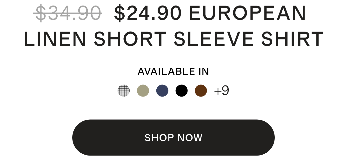 EUROPEAN LINEN SHORT SLEEVE SHIRT