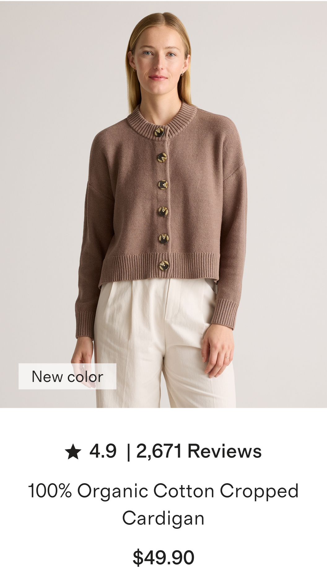 100% Organic Cotton Boyfriend Crew Sweater