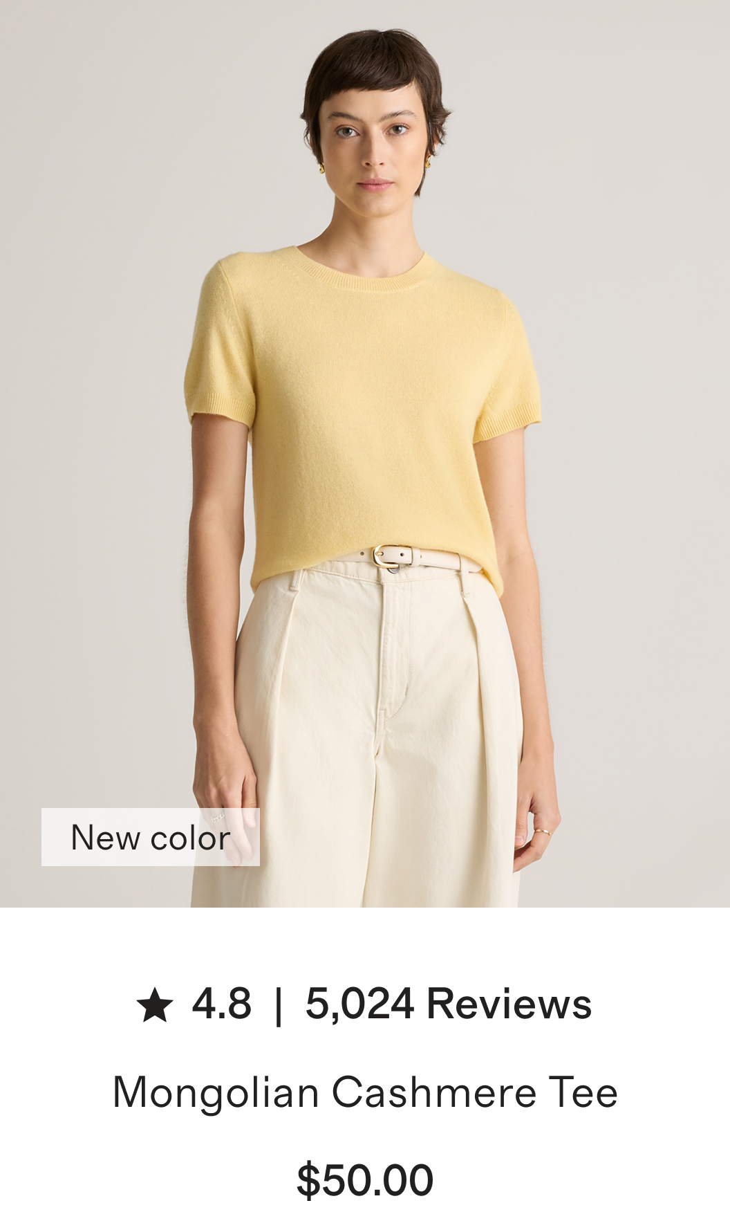 Mongolian Cashmere Tee