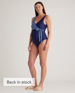 Italian Maternity Wrap One-Piece Swimsuit