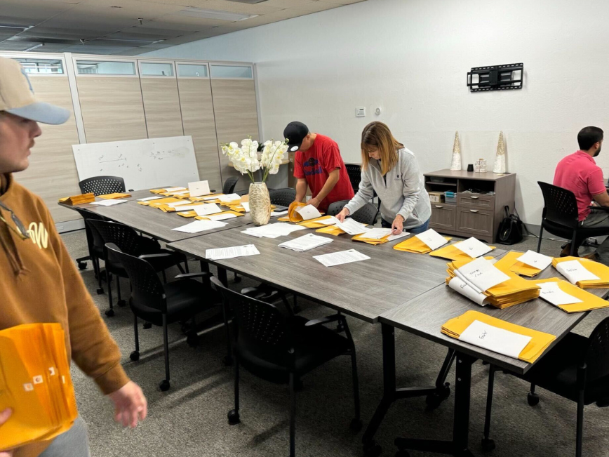 Second Image of ballot curing operations