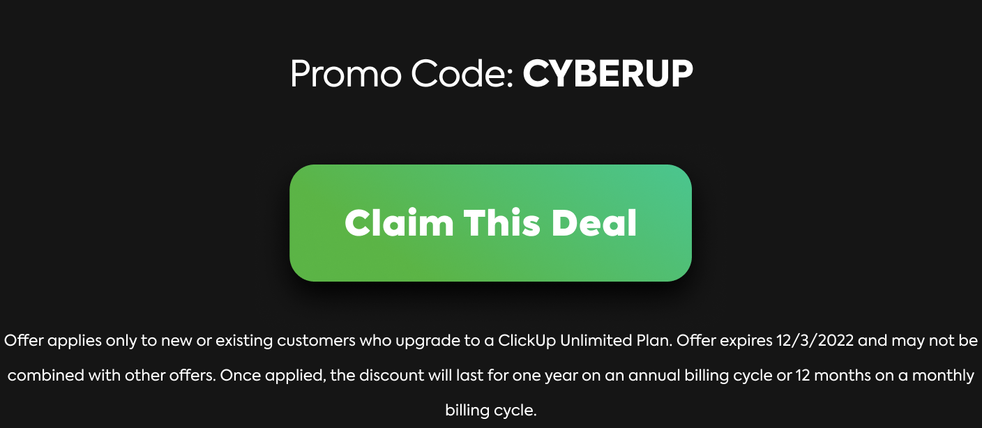 Promo Code: CYBERUP