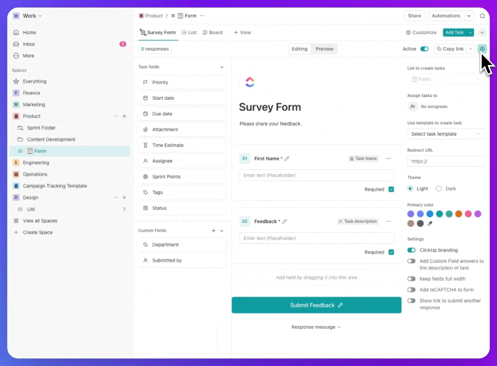 Share forms anywhere